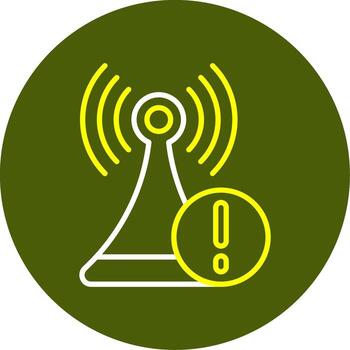 Connection lost Notification Line Two Color Icon vector