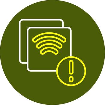 Screen mirroring Notification Line Two Color Icon vector