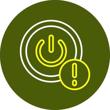 Power Notification Line Two Color Icon vector