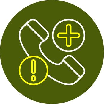 Emergency Notification Line Two Color Icon vector