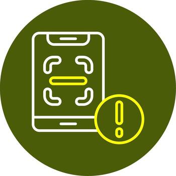 Scanner Notification Line Two Color Icon vector