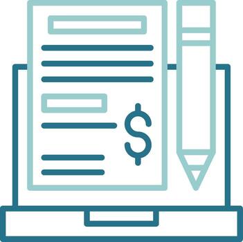 Project Budget Two Color Outline Icon vector