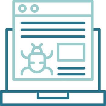 error dos color contorno icono vector