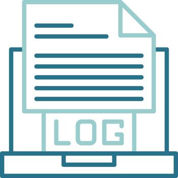 Logs Two Color Outline Icon vector