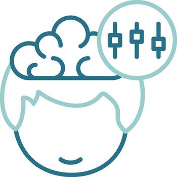 Setting Human Face Two Color Icon vector