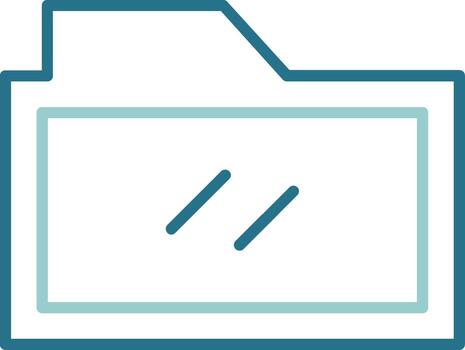 Folder Two Color Outline Icon vector