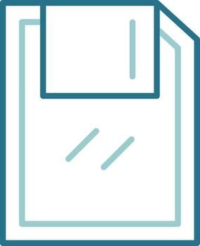 Save Two Color Outline Icon vector