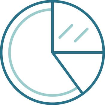 tarta gráfico dos color contorno icono vector