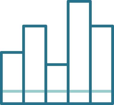 analítica dos color contorno icono vector