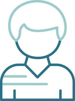 User Two Color Outline Icon Design vector