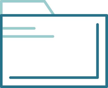 Folder Two Color Outline Icon Design vector