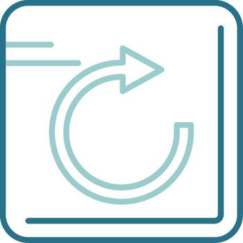 Undo Two Color Outline Icon Design vector