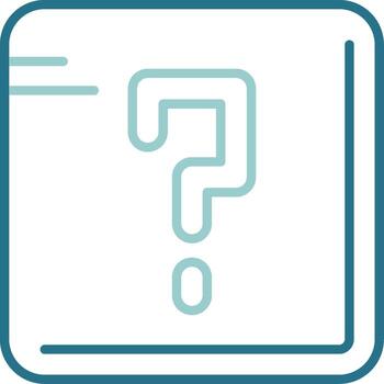 Question mark Two Color Outline Icon vector