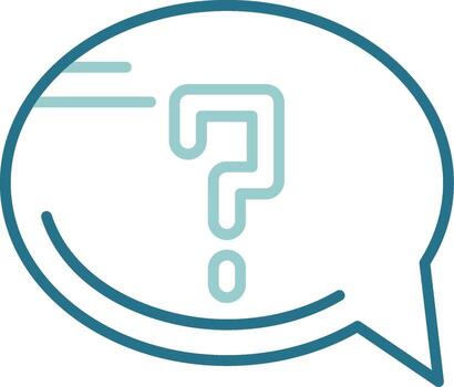 Help Two Color Outline Icon vector