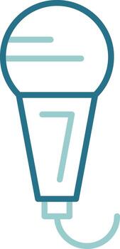 Microphone Two Color Outline Icon Design vector