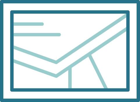 Map Two Color Outline Icon Design vector