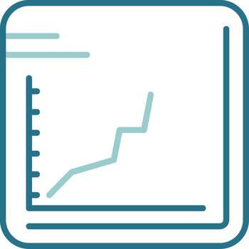 línea gráfico dos color contorno icono vector