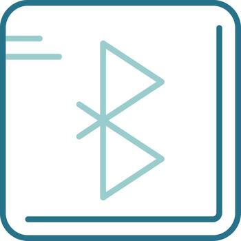 Bluetooth Two Color Outline Icon vector