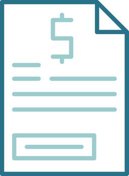 Document Minimal Two Color Outline Icon vector