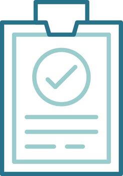 Survey Minimal Two Color Outline Icon vector