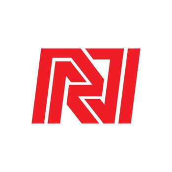 Abstract Geometric Red Shape Icon Minimalist Style Graphic Design vector