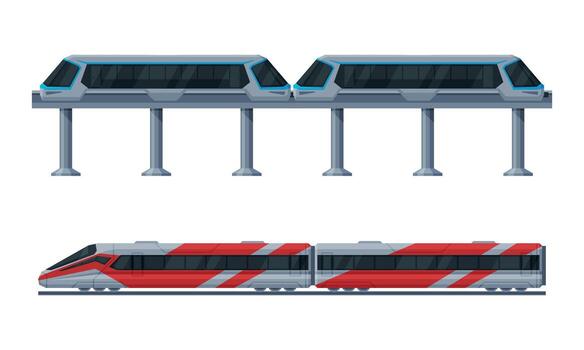 alta velocidad carril transporte corriendo en laminación valores como rápido tránsito urbano sistema conjunto vector
