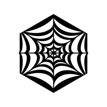 resumen hexagonal araña web modelo aislado en blanco antecedentes vector