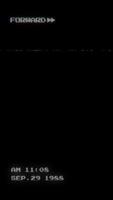 Vertical VHS Forward Glitch Screen Animation with Timestamp and Retro Noise Effect video