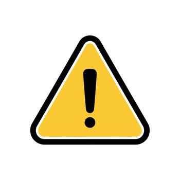 Essential Warning Sign for Caution and Danger Alert - Graphic Symbol for Safety Notifications and Critical Information Display vector