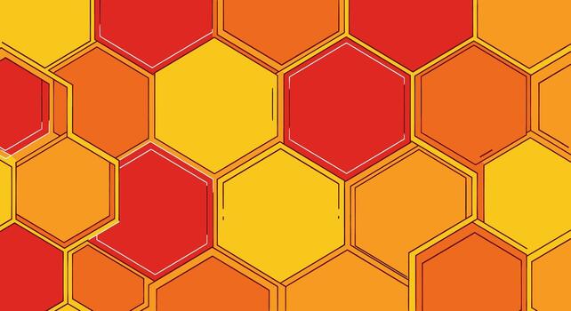 Abstract honeycomb pattern with warm tones a seamless geometric design isolated on white background for modern backgrounds and creative projects vector