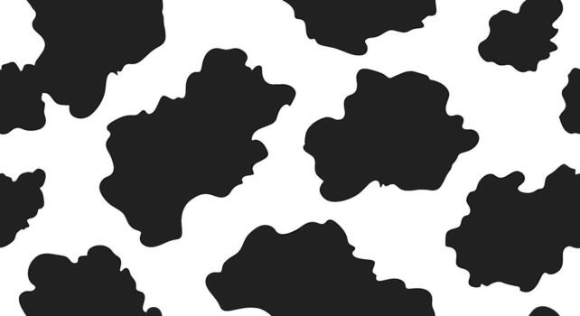 vaca impresión modelo con negro lugares en un blanco antecedentes vector