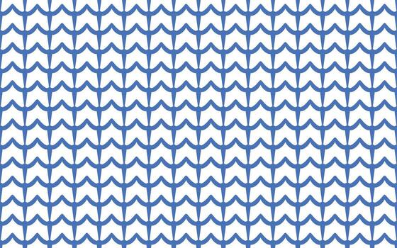Trellis Seamless pattern. Nautical Mid-Century background with interlocking wave or scallop shapes in bold royal blue. Dense, repeating vertical lattice backdrop for textiles, beach-themed packaging vector