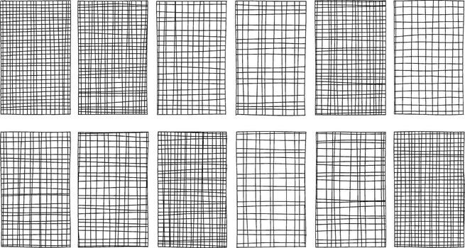 Diverse Grid Patterns A Collection of Unique Hand-Drawn Backgrounds for Creative Projects vector