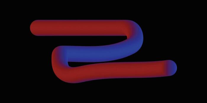 Abstract swirling lines red blue gradient flowing movement vector