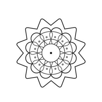 intrincado geométrico mandala diseño con concéntrico círculos y Starburst exterior bordes vector