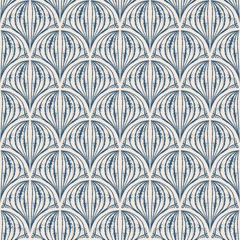 Geometric seamless pattern with ink line texture forming elegant fan shapes. Hand drawn line art with beige and blue contrast. Ideal for wallpaper textile design and sketch style templates. vector