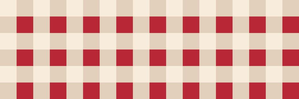 Abstract groovy seamless red checkered background. Retro gingham pattern with warm tones, perfect for kitchen textiles, picnic tablecloths, graphic design and digital textures vector