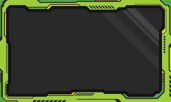 Stylish green frame for graphics vector