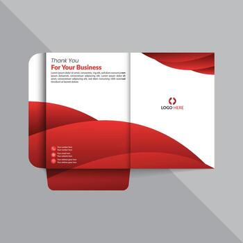 A red business File Folder with a white background vector