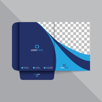 A blue and white File Folder with a checkered background vector