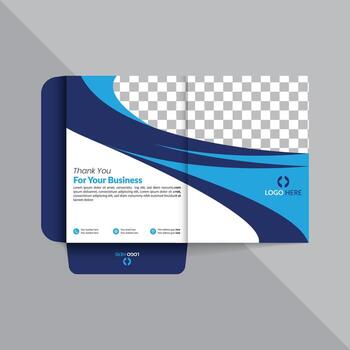 A blue and white File Folder with a checkered pattern vector