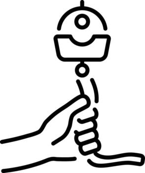 A linear style icon representing panic alarm vector