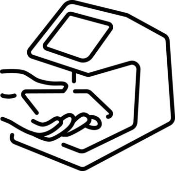 An outline style icon depicting gate reader vector