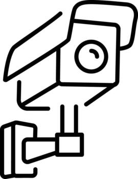 A line style icon showing security camera vector