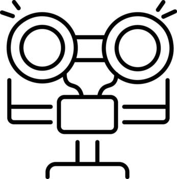 A linear style icon representing guard light vector