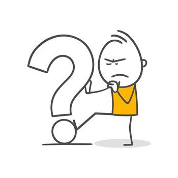 Problem Solving Process A Moment Of Uncertainty Where An Employee Experiences A Lock And Searches For An Urgent Answer. vector