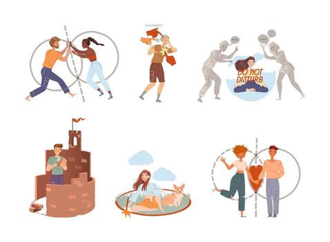 People playing with each other in different ways vector