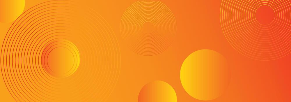 un fondo presentando circular geométrico formas con un resumen naranja y rojo degradado. un contemporáneo, Mirando hacia adelante antecedentes diseño. adecuado para utilizar en varios aplicaciones, vector