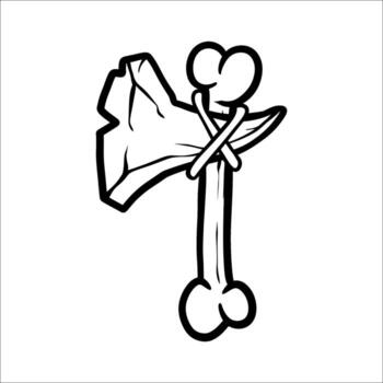 clean line art ancient axe design vector