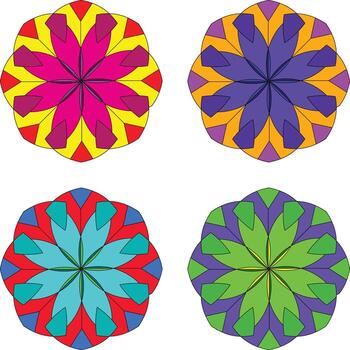 Bold Geometric Star Patterns with Radiating Lines for Impactful Graphic and Decorative Use vector